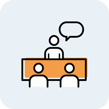 面接しているアイコン