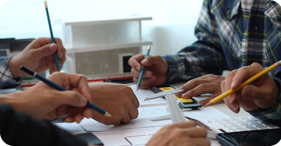 作業している様子